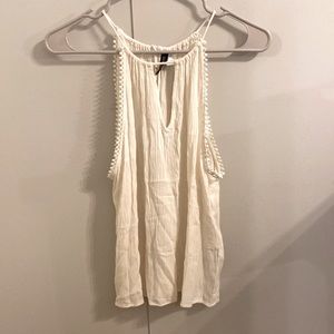 Western DIVIDED white tank top.